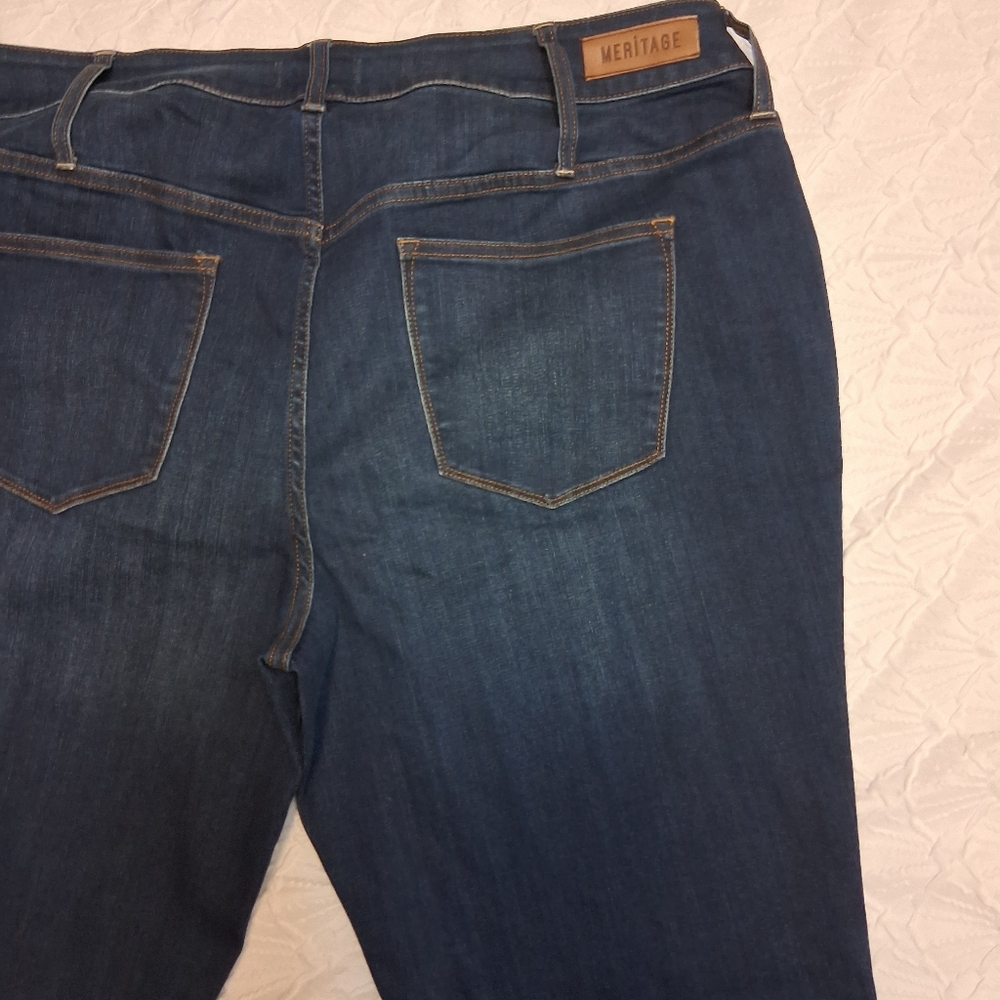 MERITAGE Dark Blue Skinny Women's Jeans SIZE 24.w - Picture 7 of 16